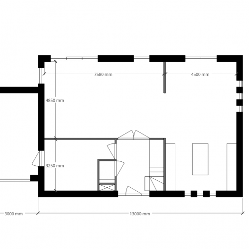 Garage, extra inhoud 75,6 m3 (Casco)